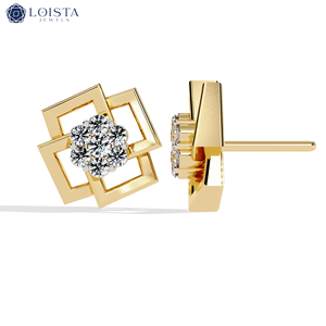 Diamante cultivado en laboratorio, corte brillante redondo, para pendientes de compromiso con certificado IGI, joyería de lujo para mujer - Product Image 1
