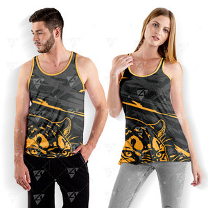 Débardeur sans manches léger et respirant de haute qualité, imprimé par sublimation, pour homme, noir, blanc, rouge, col rond, pour l'été - Product Image 1