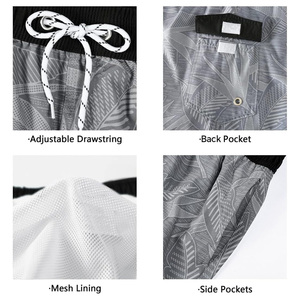 Custom Swim Shorts Quick Dry Anti-UV Breathable Beach <b>Mens</b> Swim <b>Trunks</b> Drawstring Closure Pockets OEM Pakistan Export - Product Image 2