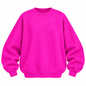 Sweat-shirt gris surdimensionné à col rond et épaules tombantes pour femme, vente en gros, vêtements vierges en vrac pour marques de mode USA, UK, Europe - Product Image 4