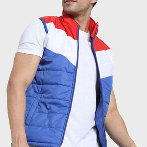 Chaleco Acolchado de Invierno para Hombre con Cuello Alto, Diseño Color Block, Cortavientos, Relleno de Poliéster, Cierre de Cremallera, Estilo Deportivo 2026 - Product Image 1