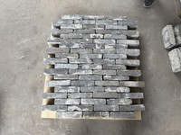 Mur extérieur moderne décoratif brique de récupération antique extérieur gris mince carreaux de placage de brique avec filet