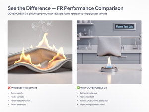 GOYENCHEM-CT สารหน่วงไฟแบบไม่ใช่ฮาโลเจนสำหรับผ้าโพลีเอสเตอร์ ผ้าม่าน |   ไซคลิกฟอสโฟเนต - Product Image 2