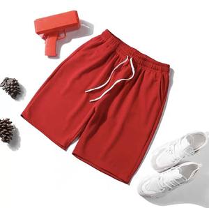 Shorts Bermuda en Coton Uni pour Homme, Taille Élastique, Décontracté, Tricoté, Respirant, Taille Moyenne avec Poches – Blanc, Rouge, Gris, Noir - Product Image 4