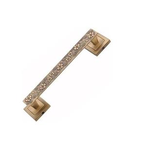 Antique <b>Brass</b> <b>Pull</b> & Push Bar Elegant Home Hardware for Dresser Bedroom Cabinet Wardrobe Kitchen Office Window & Main Door - Product Image 1
