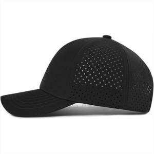 Unisex <b>Black</b> <b>Baseball</b> <b>Cap</b> 6-Panel Mesh Adjustable Breathable Outdoor Casual Hat Spring Summer Adult Style - Product Image 3