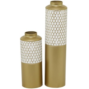 Vase de table géométrique artisanal en métal, transparent craquelé, support décoratif pour fleurs, collection cadeau, marché mondial, moderne et élégant - Product Image 5