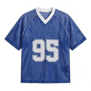 Camiseta de Fútbol Americano Personalizada 2026, Transpirable, de Malla, para Hombre, Cuello en V, Secado Rápido, Uniforme de Entrenamiento - Product Image 1