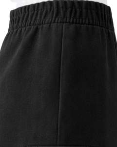 Pantalon cargo large noir personnalisé pour femme, taille élastique, décontracté, en molleton, coupe ample, streetwear, confortable, pour l'hiver - Product Image 4