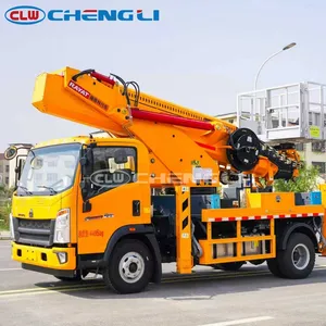 Camion-nacelle hydraulique HOWO à rotation 360° avec grue télescopique pour opérations d'entretien en haute altitude - Product Image 4