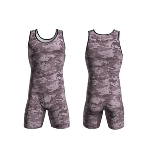 Men Digital Camo Sleeveless Romper Spandex Polyester Sweat-Wicking Adult Leisurewear - Product Image 4