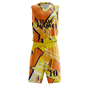Conjunto de uniforme de baloncesto unisex personalizado, ropa de equipo, camiseta de baloncesto, pantalones cortos de baloncesto de malla transpirable, camiseta sin mangas. - Product Image 1