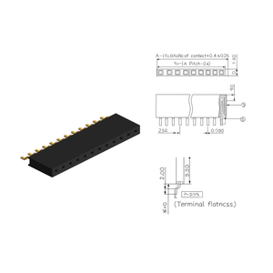 Conector Hembra de 2.54mm Chapado en Oro para Equipos de Centros de Datos - Product Image 2