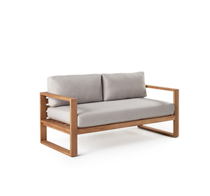 Canapé de jardin moderne en teck massif 2 places pour hôtel, resort, balcon – Mobilier d'extérieur de luxe - Product Image 1