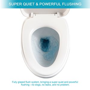 WC in ceramica a doppio filo monopezzo con chiusura morbida - Product Image 6