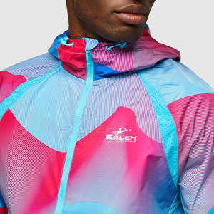 Durable <b>Reflective</b> <b>Running</b> <b>Jacket</b> With Wind Resistant Fabric Breathable Construction And Comfortable Fit For Fitness Training - Product Image 6
