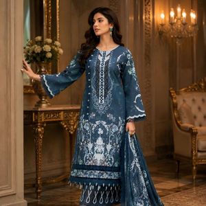 Conjunto de dos piezas de algodón estampado de alta calidad con dupatta de algodón puro, ropa étnica de diseñador, precio mayorista de Royal Exports - Product Image 2