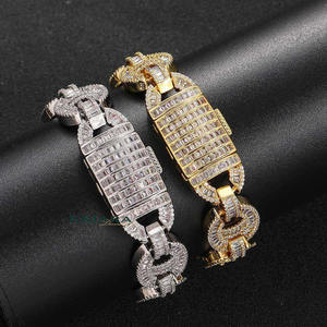 Bracelet en or pour homme avec diamants de laboratoire, bijoux de luxe de créateur, idéal pour mariage ou cadeau, disponible à la vente, directement de l'usine. - Product Image 5