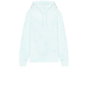 Sweat-shirt à capuche en molleton bleu clair pour homme, coupe classique, couleur unie, pull décontracté avec poche avant, en coton tricoté - Product Image 2