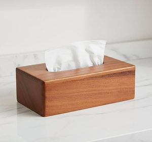 Portarrollos de Papel Rectangular de Madera de Acacia de Alta Calidad, Ecológico, Diseño Artesanal de Lujo Multiusos - Product Image 1