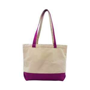 Eco Friendly Daily Use Custom Logo Canvas <b>Tote</b> <b>Bag</b> Heavy Duty Inner <b>Pocket</b> Zipper Closure Shoulder Handle - Product Image 1