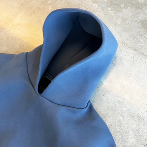 Custom Blue Color Tracksuit Set Full Length Casual Wear With Side Pockets Solid Color 100% Cotton Regular Fit New Design - Product Image 2