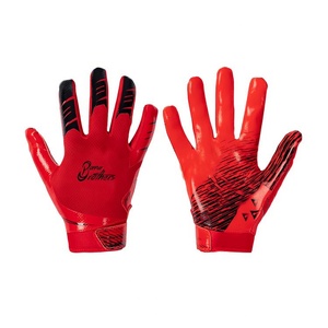 Guantes de Fútbol Americano Blancos y Negros de Alta Calidad – Guantes de Entrenamiento Deportivo con Agarre de Silicona Personalizados de Bana & Brothers - Product Image 2