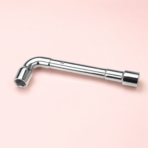 Premium Chrome Angle Socket Wrench 90 Degree L Shape Hexagonal Lug Nut <b>Spanner</b> <b>Tool</b> for Auto Repair Workshop Maintenance Pro Kit - Product Image 1