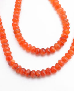 Cuentas facetadas de cornalina natural, collar de piedras preciosas de 6 a 7 mm, piedra preciosa para la elaboración de joyería fina. - Product Image 3