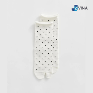 JZVINA <b>Women's</b> <b>White</b> Solid Crew 2 Toe Japanese Style Breathable Cotton Casual Daily Wear Summer <b>Socks</b> - Product Image 2