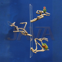 Perchoir pour oiseaux en bois de café naturel Javawoood, écologique, durable, de haute qualité, à plusieurs branches, en provenance d'Indonésie, taille L
