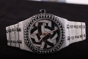 Reloj de Lujo para Hombre, de Acero Inoxidable, con Detalles de Diamantes, Movimiento de Cuarzo Analógico, Esfera de 42 mm, Cristal de Zafiro - Product Image 4