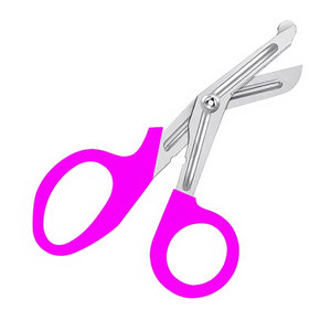 Ciseaux de traumatologie pour infirmières, instrument de premiers secours, 5,5 pouces, magenta, acier inoxydable de qualité allemande, pour bandages d'urgence médicale - Product Image 2