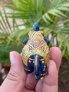 Hand Carved Hand Painted Eco-Friendly Lapis Lazuli <b>Elephant</b> Figurine Statue Lucky Gemstone Halloween Christmas <b>Decor</b> OEM ODM - Product Image 5