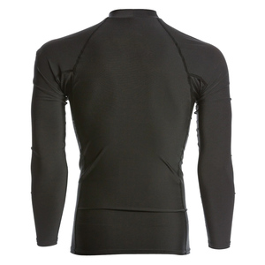 Haut de compression athlétique uni à manches longues pour homme, coupe ajustée, pour l'entraînement et le fitness - Product Image 3