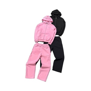 Custom Printed Polyester Fleece Men's Thermal Jogger <b>Set</b> Plus Size Winter Street Style Tracksuit Sweatsuit - Product Image 1