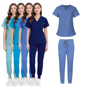 ชุดขัดทางการแพทย์ชุดผ้าซาตินสำหรับพยาบาลชุดเครื่องแบบโรงพยาบาลสำหรับผู้หญิงใช้ได้ทั้งชายและหญิง - Product Image 3