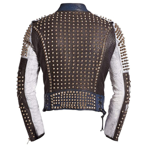New Design Wholesale High Quality Customizes Fashion Leather Jacket <b>Men</b> Stand Collar Front Logo Waterproof Breathable - Product Image 2