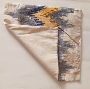 Shine Enterprises Square Embroidered Cushion Cover <b>Abstract</b> Geometric Pattern Bohemian Style Cotton Linen Home Decor Pillow Case - Product Image 5
