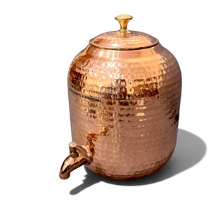 Réservoir d'eau décoratif en cuivre avec robinet, exporté par Indian exports international. (CUivre pur certifié) - Product Image 5