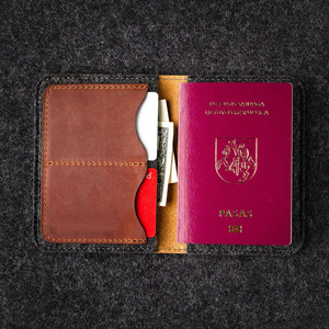 Portefeuille de voyage en cuir véritable pour homme avec blocage RFID, porte-cartes de crédit, gravure personnalisée, fournisseur en gros à vendre - Product Image 1