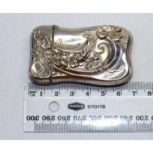 New Arrival Vintage Aluminum Match Case Embossed Floral Design Durable Household Use - Product Image 3
