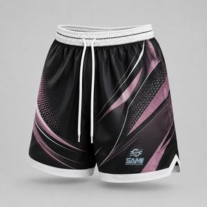 OEM Custom Women Athletic Shorts <b>Elastic</b> <b>Waist</b> Gym Running Workout Shorts Breathable Polyester Mesh - Product Image 3