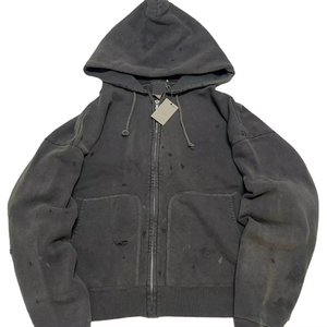 Sudadera con Capucha Unisex de Invierno, Personalizada al por Mayor, de Alta Calidad, Gruesa, de Color Sólido, Estilo Retro, Lavada y Desgastada - Product Image 1