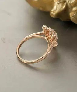 2Ct Round Cut <b>Simulated</b> <b>Diamond</b> Women's Engagement Ring 14K Yellow Gold Plated - Product Image 4