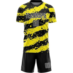 Concevez votre propre ensemble d'uniformes de football personnalisés, 100% polyester, impression par sublimation, uniformes d'équipe coupe-vent, fabriqués aux États-Unis - Product Image 5