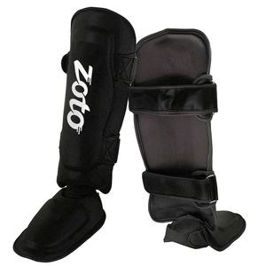 Protège-tibias ZOTO durables en cuir personnalisé pour le MMA, la boxe et le kickboxing – Équipement de protection pour le sparring et les arts martiaux - Product Image 2
