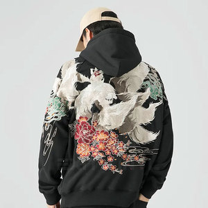 Hoodies brodés uniques et très vendus, coupe classique, 100 % coton molletonné, respirant, séchage rapide, écologique, haute qualité - Product Image 3