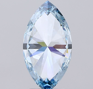 Diamante Cultivado en Laboratorio con Certificación IGI, Corte Marquise Modificado de 2.13 CT, Color Azul Intenso Fantasía, Claridad VS2, CVD LG 560224165, ROYAL GEMS - Product Image 2