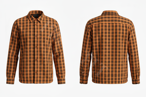 Camisa de Vestir a Cuadros de Manga Larga para Otoño y Primavera, Personalizada, Ajustada, de Algodón, con Estampado a Cuadros, Hecha a Medida para Oficina - Product Image 2